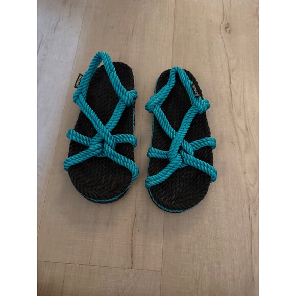 Gurkee Handwoven Black & Blue Rope Sandals For Adults - Picture 3 of 6